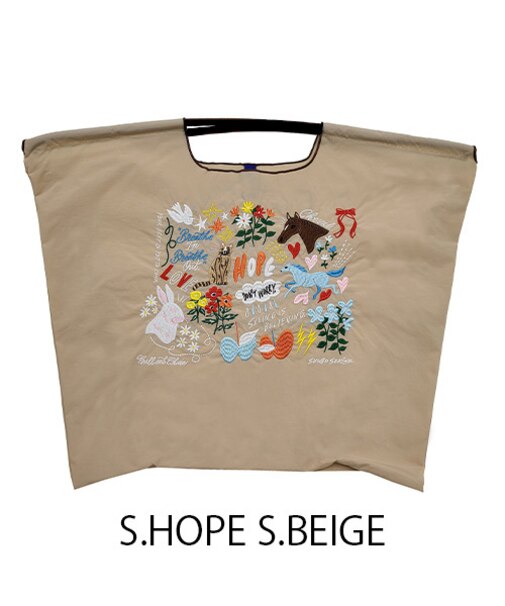 【Ball＆Chain/ボールアンドチェーン】S.HOPE(L) 刺繍エコバッグ