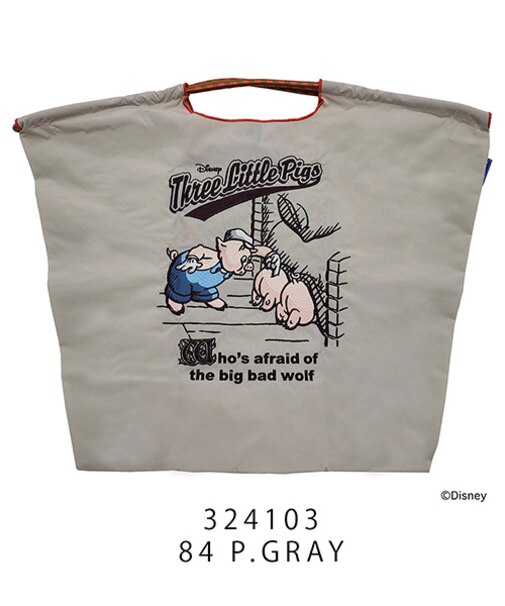 【Ball＆Chain/ボールアンドチェーン】The Three Little Pigs(L) 刺繍エコバッグ