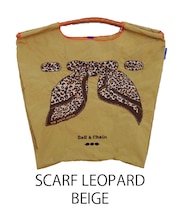 【Ball＆Chain/ボールアンドチェーン】SCARF LEOPARD(M) 刺繍エコバッグ