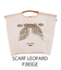 【Ball＆Chain/ボールアンドチェーン】SCARF LEOPARD(L) 刺繍エコバッグ