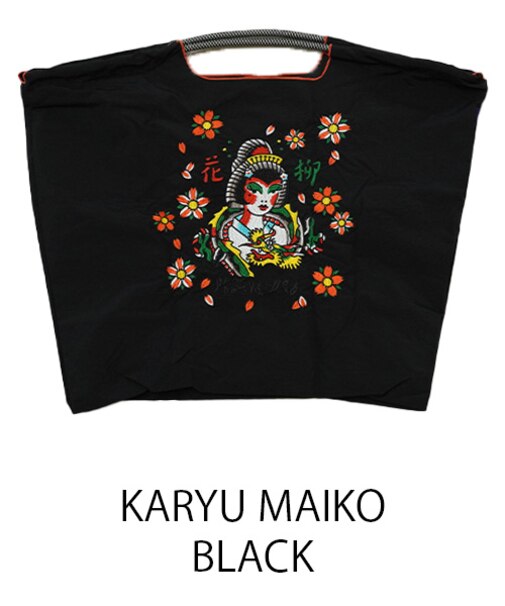 【Ball＆Chain/ボールアンドチェーン】KARYU MAIKO(L) 刺繍エコバッグ