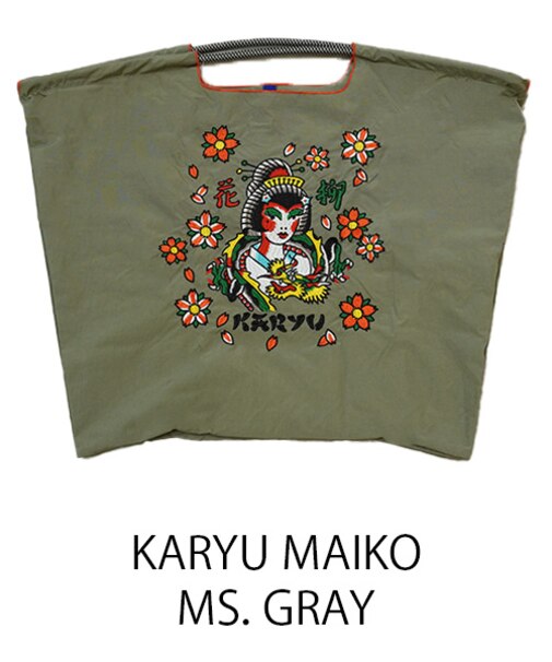 【Ball＆Chain/ボールアンドチェーン】KARYU MAIKO(L) 刺繍エコバッグ