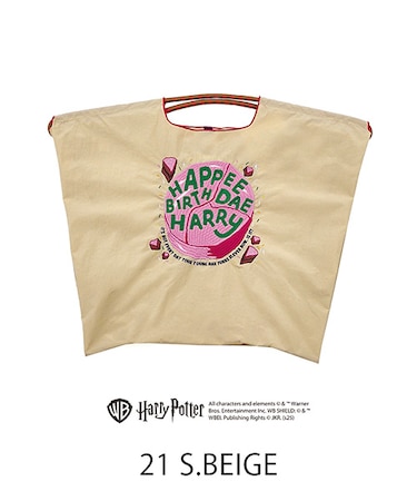 【Ball＆Chain/ボールアンドチェーン】「ハリー・ポッター」halleys birthday cake(L) 刺繍エコバッグ