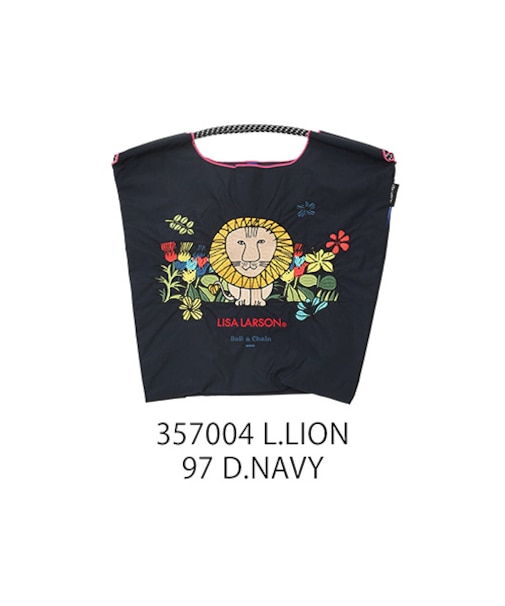 【Ball＆Chain/ボールアンドチェーン】LISA LARSON (M) 刺繍エコバッグ