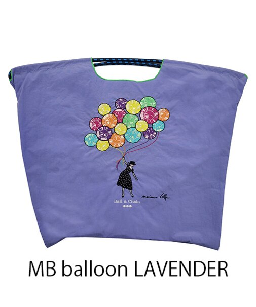 【Ball＆Chain/ボールアンドチェーン】MB balloon Marianne battle Le balloon(L) 刺繍エコバッグ