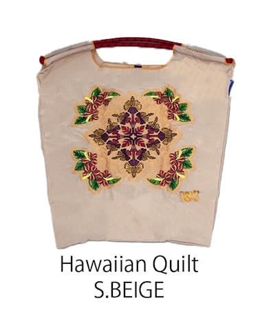 【Ball＆Chain/ボールアンドチェーン】Hawaiian Quilt(M) 刺繍エコバッグ