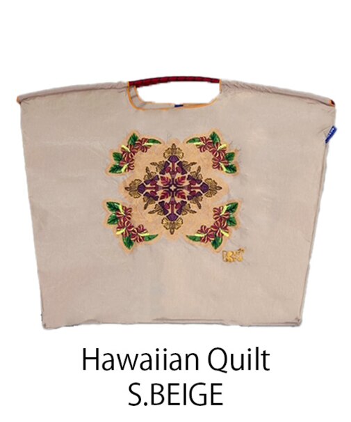 【Ball＆Chain/ボールアンドチェーン】Hawaiian Quilt(L) 刺繍エコバッグ