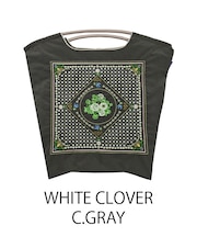 【Ball＆Chain/ボールアンドチェーン】WHITE CLOVER(M) 刺繍エコバッグ