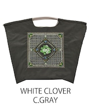 【Ball＆Chain/ボールアンドチェーン】WHITE CLOVER(L) 刺繍エコバッグ