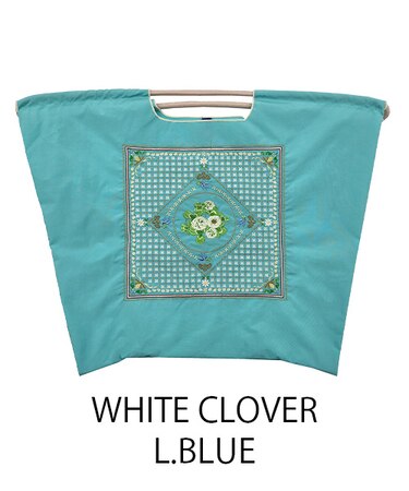 【Ball＆Chain/ボールアンドチェーン】WHITE CLOVER(L) 刺繍エコバッグ