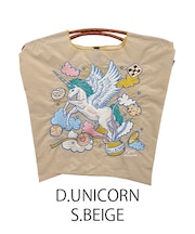 【Ball＆Chain/ボールアンドチェーン】D.UNICORN(M) 刺繍エコバッグ