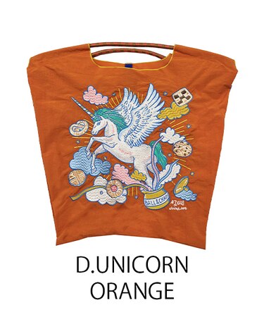 【Ball＆Chain/ボールアンドチェーン】D.UNICORN(M) 刺繍エコバッグ