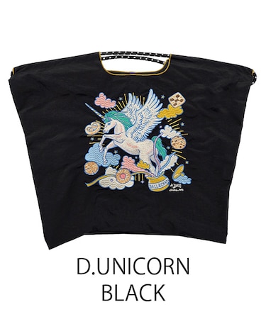 【Ball＆Chain/ボールアンドチェーン】D.UNICORN(L) 刺繍エコバッグ