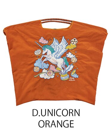 【Ball＆Chain/ボールアンドチェーン】D.UNICORN(L) 刺繍エコバッグ