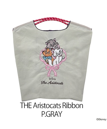 【Ball＆Chain/ボールアンドチェーン】The Aristocats Ribbon(M) 刺繍エコバッグ