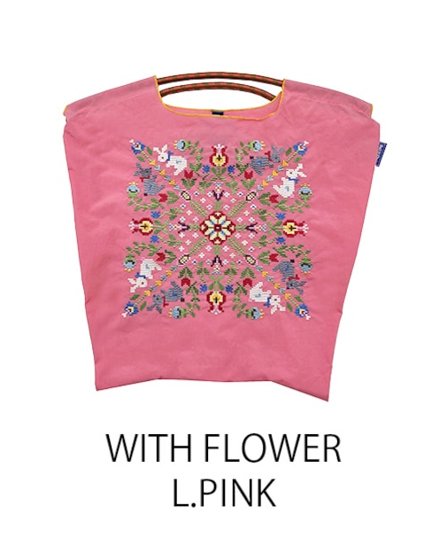 【Ball＆Chain/ボールアンドチェーン】WITH FLOWER(M) 刺繍エコバッグ