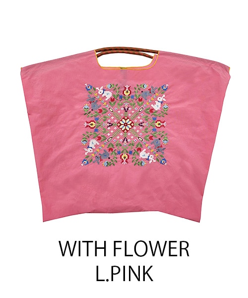 Ball＆Chain/ボールアンドチェーン】WITH FLOWER(L) 刺繍エコバッグ