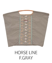 【Ball＆Chain/ボールアンドチェーン】HORSE LINE(L) 刺繍エコバッグ