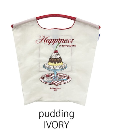 【Ball＆Chain/ボールアンドチェーン】pudding(M) 刺繍エコバッグ