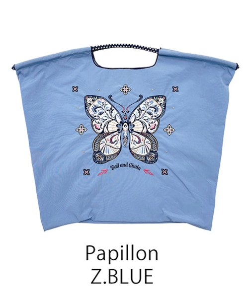 【Ball＆Chain/ボールアンドチェーン】Papillon(L) 刺繍エコバッグ