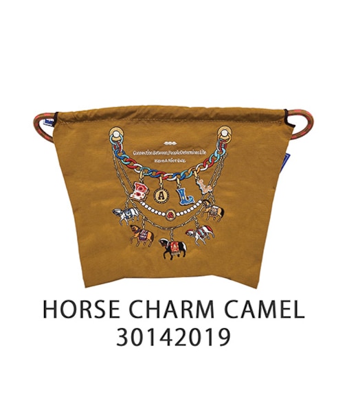 【Ball＆Chain/ボールアンドチェーン】HORSE CHARMポーチ(L) 刺繍ポーチ
