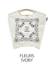【Ball＆Chain/ボールアンドチェーン】FLEURS(M) 刺繍エコバッグ