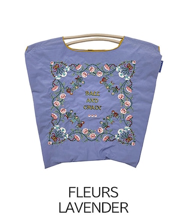 【Ball＆Chain/ボールアンドチェーン】FLEURS(M) 刺繍エコバッグ
