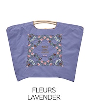 【Ball＆Chain/ボールアンドチェーン】FLEURS(L) 刺繍エコバッグ