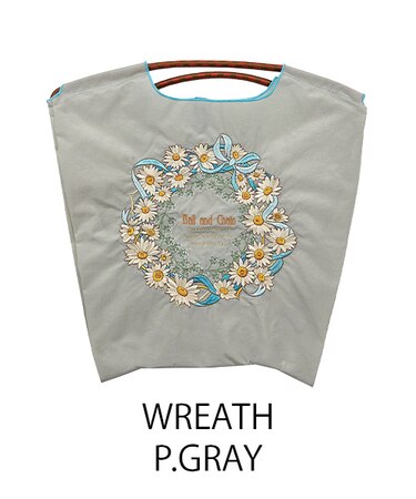 【Ball＆Chain/ボールアンドチェーン】WREATH(M) 刺繍エコバッグ
