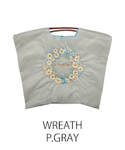 【Ball&Chain/ボールアンドチェーン】WREATH(L) 刺繍エコバッグ