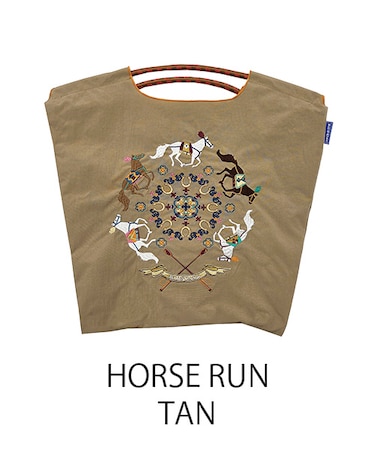 【Ball&Chain/ボールアンドチェーン】HORSE RUN(M) 刺繍エコバッグ