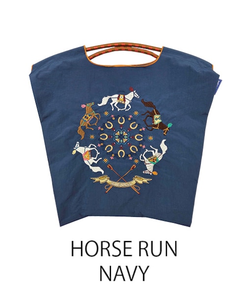 【Ball&Chain/ボールアンドチェーン】HORSE RUN(M) 刺繍エコバッグ