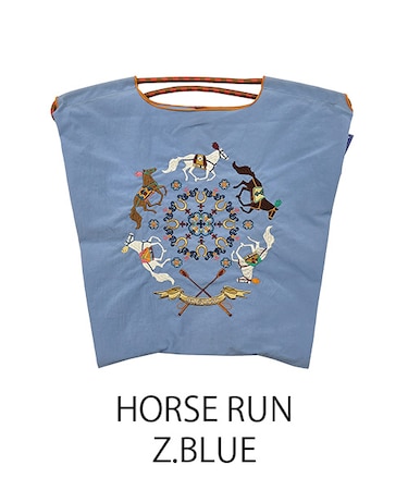 【Ball&Chain/ボールアンドチェーン】HORSE RUN(M) 刺繍エコバッグ