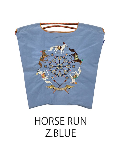 【Ball&Chain/ボールアンドチェーン】HORSE RUN(M) 刺繍エコバッグ