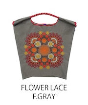 【Ball&Chain/ボールアンドチェーン】FLOWER LACE(M) 刺繍エコバッグ