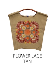 【Ball＆Chain/ボールアンドチェーン】FLOWER LACE(M) 刺繍エコバッグ