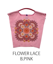 【Ball&Chain/ボールアンドチェーン】FLOWER LACE(M) 刺繍エコバッグ