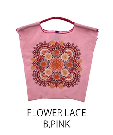 【Ball＆Chain/ボールアンドチェーン】FLOWER LACE(M) 刺繍エコバッグ