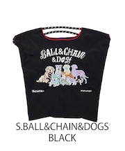 【Ball＆Chain/ボールアンドチェーン】S.BALL&CHAIN&DOGS (M) 刺繍エコバッグ