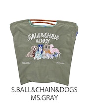 【Ball&Chain/ボールアンドチェーン】S.BALL&CHAIN&DOGS (M) 刺繍エコバッグ