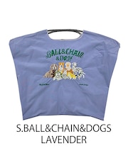 【Ball&Chain/ボールアンドチェーン】S.BALL&CHAIN&DOGS (L) 刺繍エコバッグ
