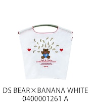 【Ball&Chain/ボールアンドチェーン×ダブルスタンダード】DS bear×banana (M) 刺繍エコバッグ