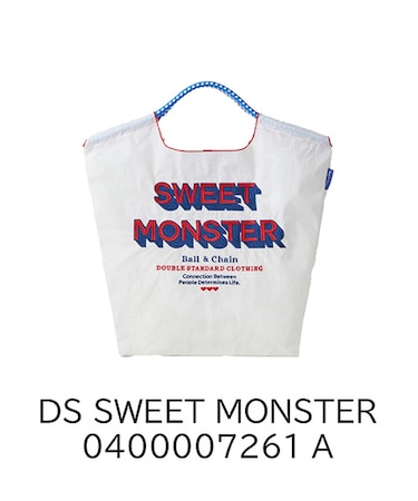 【Ball＆Chain/ボールアンドチェーン×ダブルスタンダード】DS SWEET MONSTER (M) 刺繍エコバッグ