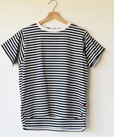 シルケットボーダーラウンドTシャツ