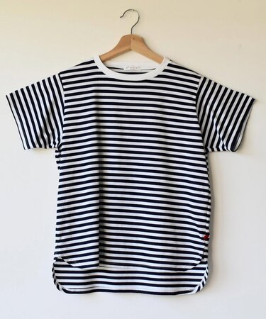 シルケットボーダーラウンドTシャツ