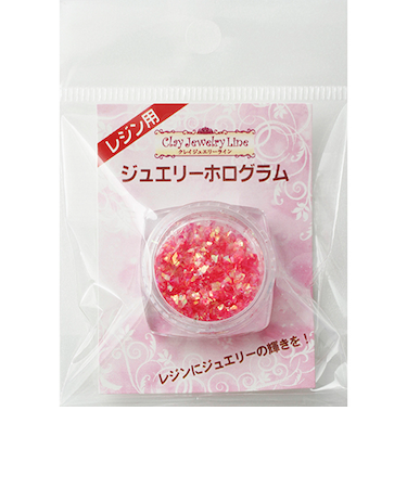 亀島商店　クレイジュエリー　レジン用　ジュエリーホログラム　90250　レッド