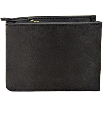 アウ（A＿W）　L字ファスナー二つ折り財布　AP－008　ブラック