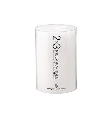カメヤマ　ピラーキャンドル　2×3　20時間　ホワイト