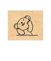 こどものかお　ピッコロスタンプ　0812－030　クマ／ほおづえ