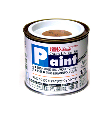 アサヒペン　水性ペイント　1/5L　カーキー色